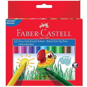 Faber Castell 10 Renk Winner Fırça Uçlu Keçeli Kalem