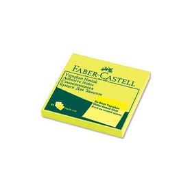 Faber-Castell 100 Sayfa 75x75 Fosforlu Sarı Yapışkanlı Not Kağıdı