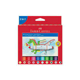 Faber-Castell 10'lu 155170 2 in 1 Jumbo Keçeli Kalem