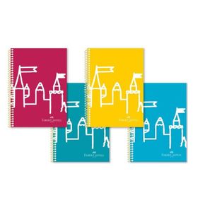 Faber Castell 1100.11296 A4 Defter Şato Plastik Kapak Kareli 80 Yaprak 5075000035 (4 Lü Paket)