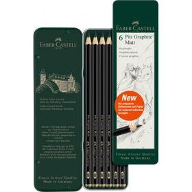 Faber Castell 115207 Pitt Graphite Matt 6'lı Eskiz Karakalem Seti