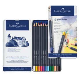 Faber Castell 12 li Metal Kutu Goldfaber Boya Kalemi