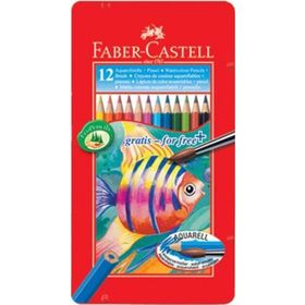 Faber Castell 12 Metal Kutu Aquarell Boya Kalemi