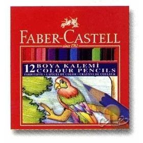 Faber-Castell 12 Renk 1-2 Boy Kuru Boya Kalemi