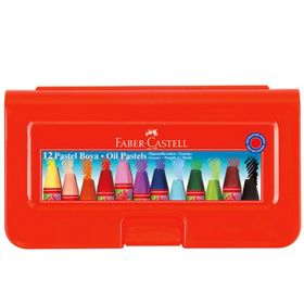 Faber Castell 12 Renk Altıgen Plastik Kutu Pastel Boya
