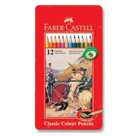 Faber-Castell 12 Renk Metal Kutu Boya Kalemi