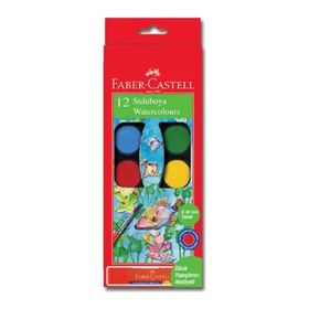 Faber Castell 12 Sulu Boya + Stick Yapıştırıcı