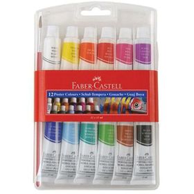 Faber-Castell 121011 12 Renk Tüp Guaj Boya