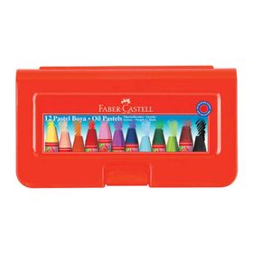 Faber Castell 12'li Altıgen Pastel Plastik Kutu Pastel Boya