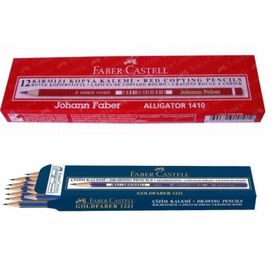 Faber Castell 12'li Dereceli Kurşun Kalem ve 12'li Kırmızı Kopya