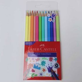 Faber Castell 12'li Fosforlu Renkler Kuru Boya
