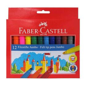 Faber Castell 12'li Jumbo Keçeli Boya Kalemi