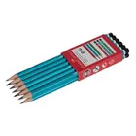 Faber Castell 12'li Köşeli Mercanlı Mavi Kurşun Kalem