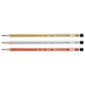 Faber Castell 12'li Metalik Silver Üçgen 2B Kurşun Kalem
