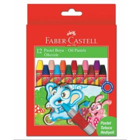 Faber-Castell 12'li Renkli Pastel Boya ve Pastel Tutucu