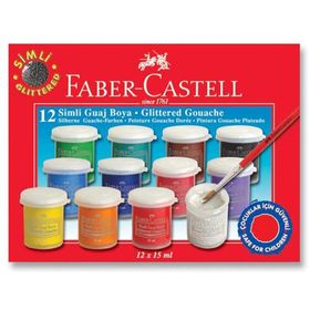 Faber Castell 12X15Ml Metalik Guaj Boya