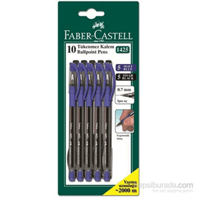 Faber Castell 1425 5 Siyah 5 Mavi 10'lu Tükenmez Kalem
