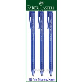 Faber Castell 1425 Auto Basmalı Mavi 3 Adet Tükenmez Kalem