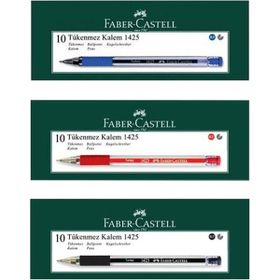 Faber Castell 1425 İğne Uç 10 Mavi 10 Kırmızı 10 Siyah Tükenmez Kalem