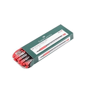Faber Castell 1425 Kırmızı Renk 10'Lu Paket İğne Uç Tükenmez Kalem