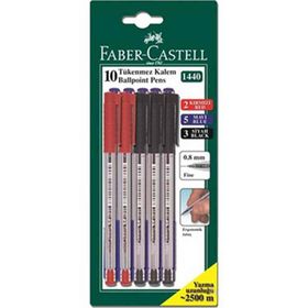 Faber-Castell 1440 Karışık Renk 10'lu Tükenmez Kalem