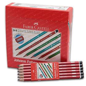 Faber Castell 144'Lü F.C Köşeli Mercanlı Kurşun Kalem