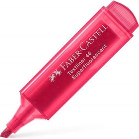 Faber Castell 1546 10'lu Kırmızı Şeffaf Fosforlu Kalem