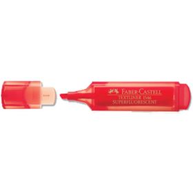 Faber Castell 1546 10'lu Kırmızı Şeffaf Fosforlu Kalem