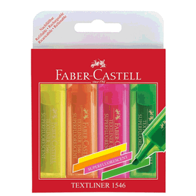 Faber Castell 1546 4 Renk Şeffaf Fosforlu Kalem