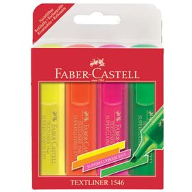 Faber-Castell 1546 Şeffaf 4'lü Fosforlu Kalem
