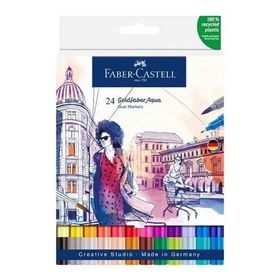 Faber Castell 15517 24'lü Goldfaber AquaÇift Uçlu Markör Kalem