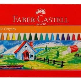 Faber Castell 15'li Wax Crayon Silinebilir Mum Pastel Boya