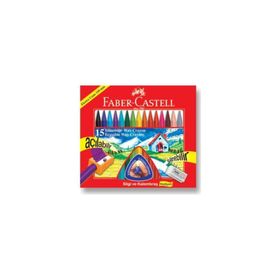 Faber Castell 15'li Wax Crayon Silinebilir Mum Pastel Boya