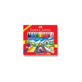 Faber Castell 15'li Wax Crayon Silinebilir Mum Pastel Boya
