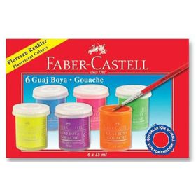Faber-Castell 160403 Floresan 6 Renk Guaj Boya