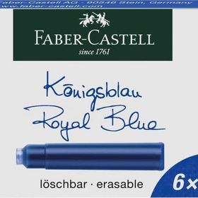 Faber Castell 18550 6'lı Mavi Dolma Kalem Kartuşu