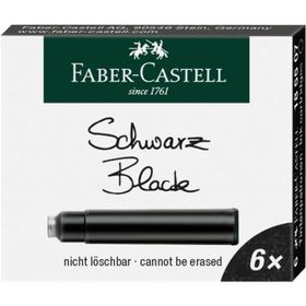 Faber Castell 18550 6"lı Siyah Dolma Kalem Kartuşu