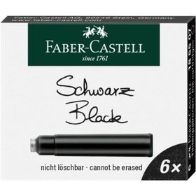 Faber Castell 18550 6"lı Siyah Dolma Kalem Kartuşu
