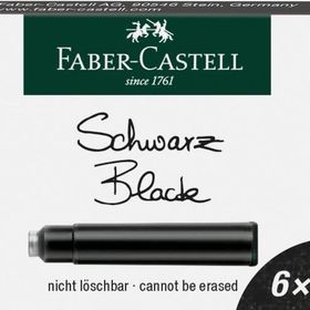 Faber Castell 18550 6"lı Siyah Dolma Kalem Kartuşu