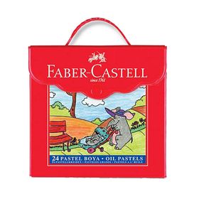 Faber Castell 24 Renk Redline Plastik Çantalı Pastel Boya