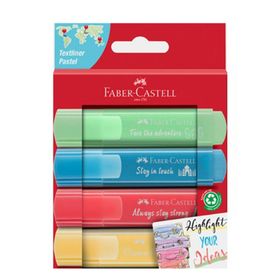 Faber-Castell 254624 46 Pastel Renk 4'lü Fosforlu Kalem