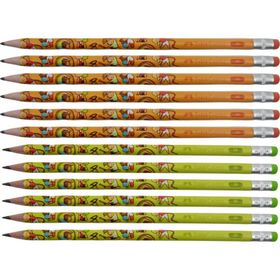 Faber Castell 2B Yeşil 12'li Jimnastik Silgili Kurşun Kalem