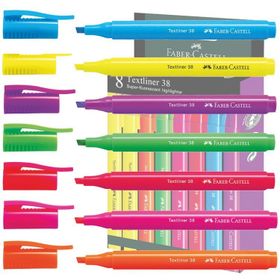 Faber Castell 38 8 Renk Neon Fosforlu Kalem