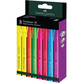 Faber Castell 38 Textliner 8'li Neon Fosforlu Kalem Seti