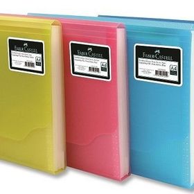Faber Castell 392100 Neon Renkler Kırmızı Körüklü Dosya