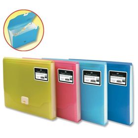 Faber Castell 392300 Neon Renkler Koyu Mavi Körüklü Dosya