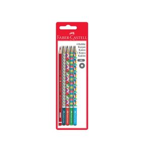 Faber Castell 4 Adet Bubble Kurşun Kalem+1 Adet Kırmızı Kalem Set