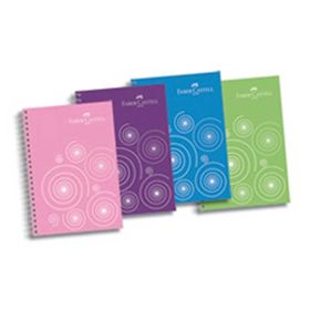 Faber Castell 4 Bölüm Plastik Kapak Çizgili Defter 80 Yaprak