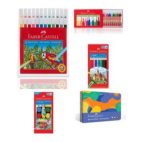 Faber Castell 4 lü Boya Seti Resim Defteri