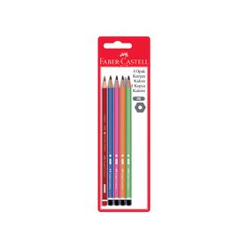 Faber Castell 4 Opak 2B Kırmızı Kopya Kurşun Kalem